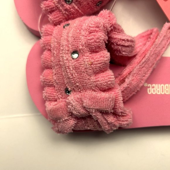 NWT  Gymboree Girl Polka Dot 2 Piece Swimsuit & Matching Terry Sandals Size 6-12 - Picture 6 of 8